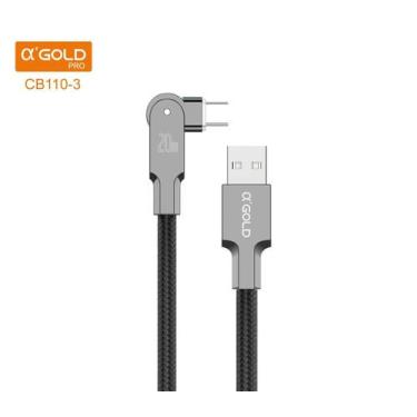 Imagem de Cabo Carregador Ultra Rápido 20w Turbo Usb Tipo C Rotativo cb110-3 Res