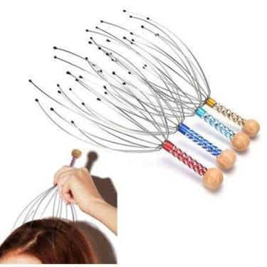Imagem de Massageador Capilar Anti Estresse Para Relaxar Com 12Hastes - HOME 
