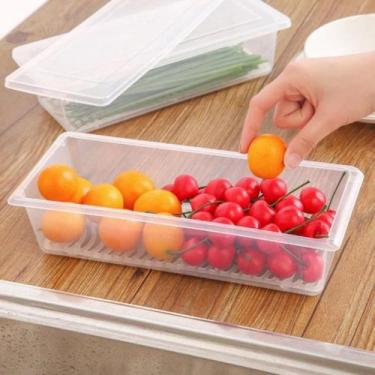 Imagem de 2 Organizador Cesto Gaveta para Comidas Geladeira Freezer - Fwb