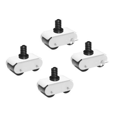 Imagem de Pés Rodízio Standard para Geladeira / Fogão Kit Com 04 Un Branco - Qua