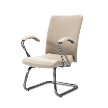 Imagem de Cadeira Diretor Isola Pé Contínuo CR Com Braços 5269 Bege - Flex Cadei