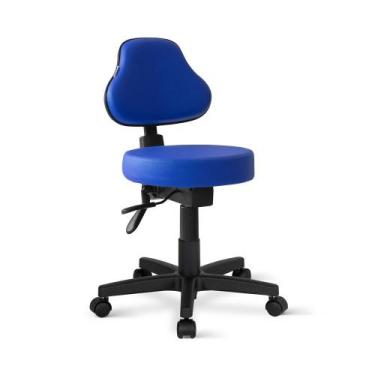Imagem de Cadeira Mocho Sapri Giratória Back Azul - Flex Cadeiras