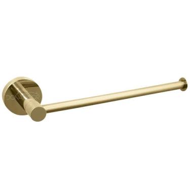 Imagem de Toalheiro Dourado Suporte Toalha De Rosto Aço Inox 304 Acessorio De Ba