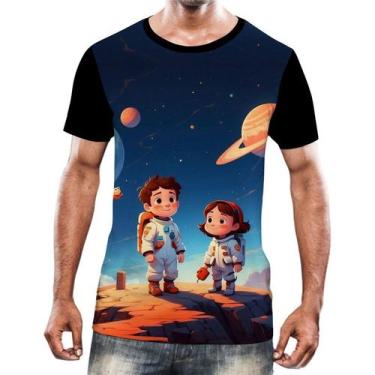 Imagem de Camisa Camiseta Crianças Astronautas Planetas Galáxias 10 - Enjoy Shop