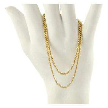 Imagem de Colar Feminino Ouro 18k Veneziana 6 Diamantada 50 Cm Maciça - JOIE JOI