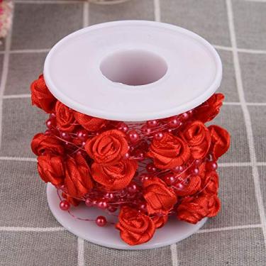 Imagem de Rose Pearl Garland St DIY W Decoração 0m e - Artificial Pearl Beads Wire St para W Party Decor, Pearl Bead St para Fixação e Decoração de Casa (Acouto0mpi3uh2t7-04)