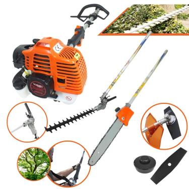 Imagem de Roçadeira Lateral Multifuncional Vulcan Vrm330 À Gasolina 2 Tempos 33cc 1,3hp 9000rpm Com Partida Easy Start + Podador De Galhos e Podador de Cerca Viva