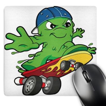 Imagem de 3dRose Mouse pad 20,3 x 20,3 x 0,63 cm, monstro em um skate (mp_102277_1)