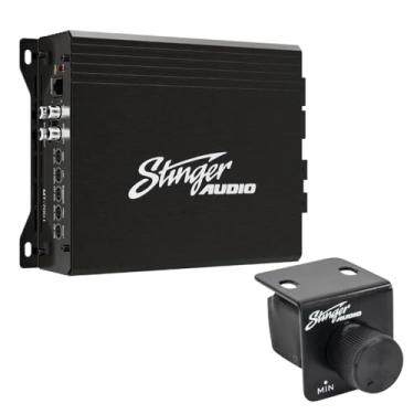 Imagem de STINGER Áudio mt-700.1v2 monobloco 700 watts rms amplificador de subwoofer compacto de áudio para carro com controle de nível de subwoofer remoto botão de graves, classe d, mosfet hexfet, fi