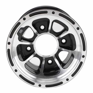 Imagem de Roda ATV de Liga de Alumínio 8 pol. Preto, Quadriciclo, Kart, Roda de 20,32 Cm Com Padrão de Parafuso 5x4,5, Conjunto de 4 (Roda Traseira)