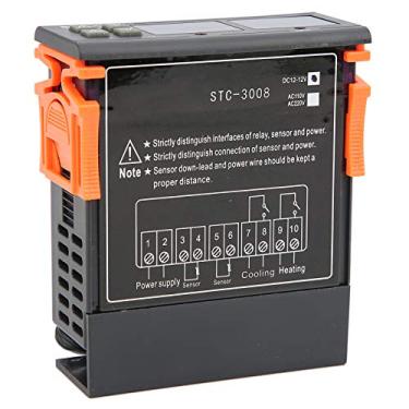 Imagem de Controlador de Termostato de Temperatura Digital Display Duplo Sensor de Sonda Dupla Display de Valor Claro Ajuste de Leitura Conveniente Controle de Temperatura Duplo Seguro e