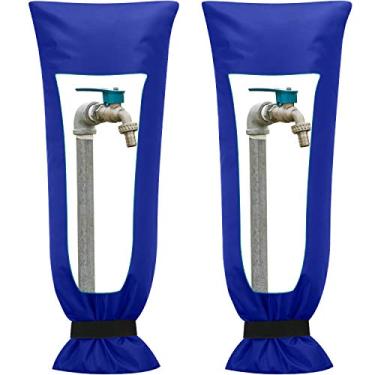 Imagem de Frienda 2 pacotes de capas de torneira para uso ao ar livre para inverno fora proteção de torneira longa à prova d'água torneira congelamento meias 25 x 10 polegadas