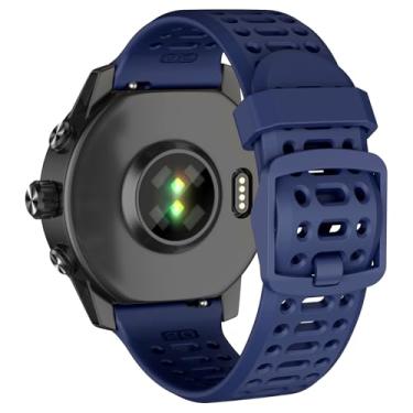 Imagem de MYSNBKN Pulseira de relógio compatível com Coros Pace 2, pulseira esportiva de silicone de liberação rápida de 20 mm, respirável, feminina e masculina, para COROS APEX 2/APEX de 42 mm