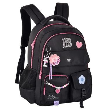 Imagem de Mochila De Costas Juvenil Rebecca Bonbon Meninas - Preto