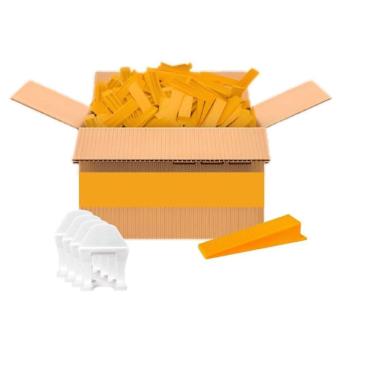 Imagem de Conjunto C/ 1000uni Espaçador Nivelador 3,0mm + 100 Cunhas