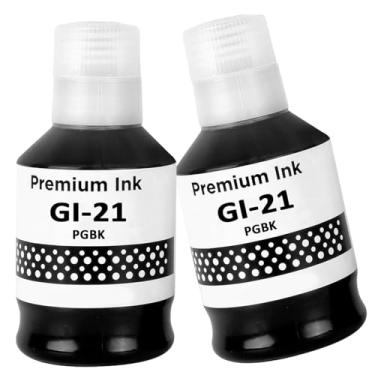 Imagem de LAIPENG Garrafas de refil de tinta GI-21 GI21 G3270 G3260 compatíveis com Canon MegaTank G3270 G2260 G1220 G3260 G1230 G2270 G4270 G3290 G4280 (pacote com 2, BK*2)