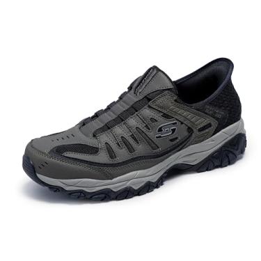 Imagem de Skechers Mocassim masculino Afterburn M. Fit Ridgeburn sem cadarço, Marrom, 16 X-Wide
