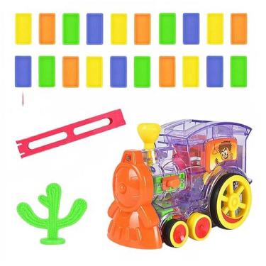 Imagem de Trem Elétrico Wokex Domino Color Car Truck - Brinquedo de Construção