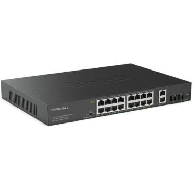 Imagem de Switch PoE Gigabit de 16 Portas com 2 SFP - Real HD - 300W