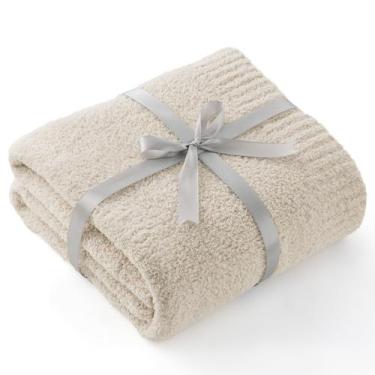 Imagem de Cobertor Throw Bedsure Knit - Super Macio 130 x 150 cm Bege