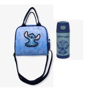 Imagem de Lancheira+Garrafa Térmica Stitch Infantil Zona Criativa Kit