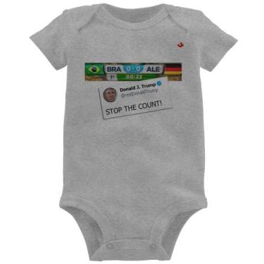 Imagem de Body Bebê Stop the Count 7x1 - Foca na Moda, Cinza, GG