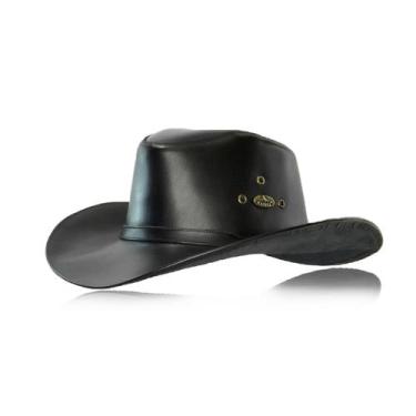 Imagem de 1652KP-Chapéu Unissex Estilo Americano em Couro Legítimo Linha Indiana