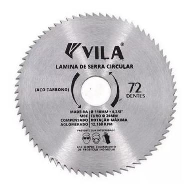 Imagem de Disco de Serra Circular 110x20mm C/ 72 Dentes - Vila