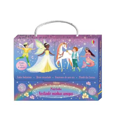 Imagem de Livro de Adesivos Coloridos Infantis | Maletinha Vestindo Minhas Amigas | Editora Usborne