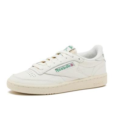 Imagem de Reebok Tênis feminino Club C 85 vintage, casual, branco, Giz/Alabaster/Verde Glen, 41