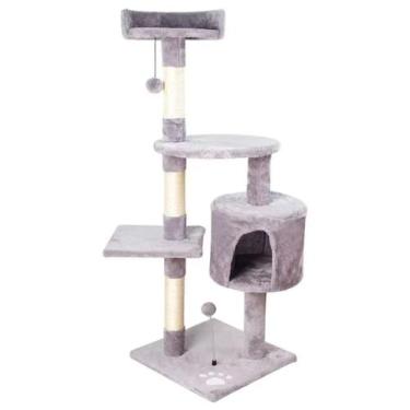 Imagem de Arranhador para Gatos Árvore com Plataformas, Casinha e Brinquedos Int