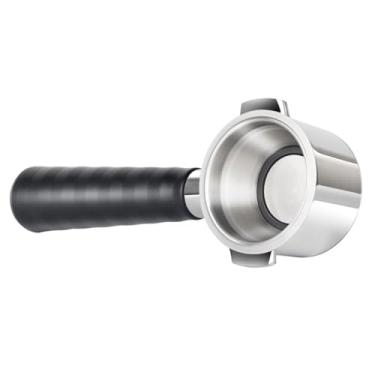 Imagem de Porta-filtro portátil de aço inoxidável de 51 mm sem fundo com 2 orelhas para máquina de café Delonghi EC680 EC685.BK