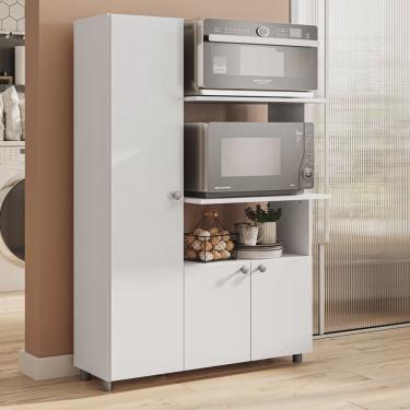 Imagem de Armário de Cozinha Multiuso Âmbar 3 Portas Forno e Micro