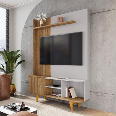 Imagem de Estante para TV Até 55 Polegadas Corumbau 1 Porta Cinamomo/Off White - Móveis