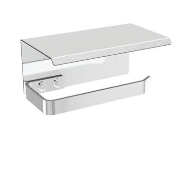 Imagem de Porta Papel Higiênico De Parede Banheiro Inox Cromado