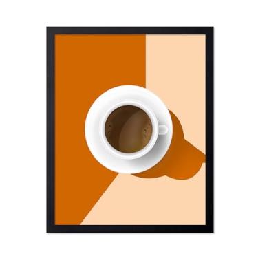 Imagem de Poster Master Impressão de xícara de café vista superior - pôster de café - arte de comida e bebida - design de parede de cafeína - arte café expresso - decoração moderna de parede de cafeteria ou