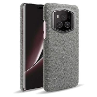 Imagem de Capa para Honor MAGIC 6 RSR,Capa desenhada em lona,Case Protetora Ultrafina com Empunhadura Macia,Design em Tecido Antichoque e Antiarranhões-Gray