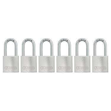 Imagem de Abus 72HB/40-40 KD 6 Cadeado de alumínio Série 72 19379, largura do corpo: 3,5 cm Diâmetro da manilha: 1/10.2 cm Folga da manilha: 1 17/81.3 cm, Prata - 3.8 cm, 6 peças