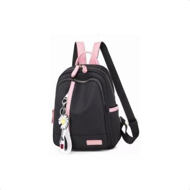 Imagem de Mochila Escolar Impermeável Com Chaveiro - Preta - Lojaaquitem24
