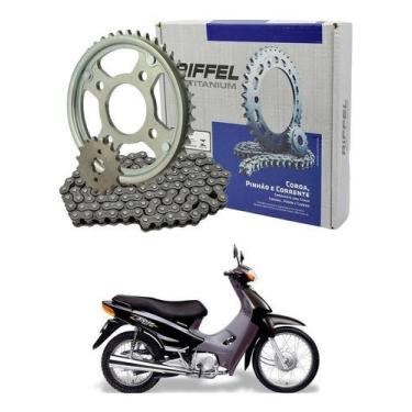 Imagem de Kit Relação Transmissão Tração Biz C100 98 A 05 C100+ 02 A 05 Riffel
