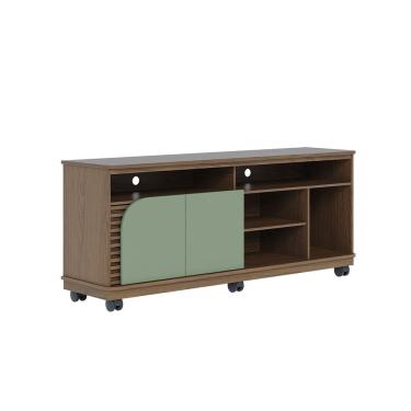 Imagem de Bancada Tv de 65`` 2 Portas Ewa e Rodízio 150cm C04 - D`Rossi