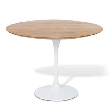 Imagem de Mesa Tulipa Saarinen Redonda 160cm Freijó Branco