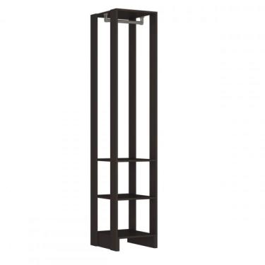 Imagem de Guarda Roupa Closet 2 Peças com 2 Cabideiros e 6 Nichos Yes Nova Mobile Grafite Intenso