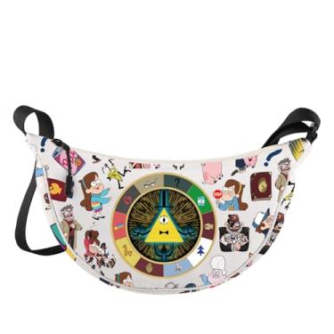 Imagem de LEVLO Bolsa tiracolo Bill Cipher Mabel & Dipper Fans Gift Waddles Pig Shoulder Bag Gravity Movie Merchandise, Bolsa Waddles Pig Jz, Medium (based on capacity), Bolsa tiracolo