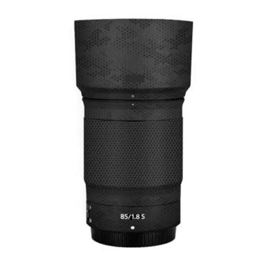 Imagem de Adesivo protetor de câmera de película de vinil para Nikon Z 85 mm F1.8S protetor acessórios de fotografia (preto de bambu)