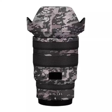 Imagem de Adesivo de câmera antiarranhões com tampa de lente para Nikon z 24-70 mm F2.8S Película protetora decalque protetor corporal 24-70 2,8 (contorno preto brilhante)