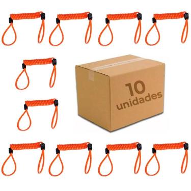 Imagem de  KIT COM 10 Cabo Lembrete Trava Disco Cadeado Capacete Moto FAN Titan CG160 FAZER YBR FACTOR PCX POP BIS