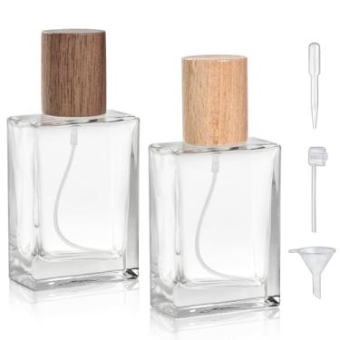 Imagem de Yerpkefey Atomizador de perfume de vidro de 30 ml, frasco de perfume vintage, vazio, recarregável, 2 unidades, A4-30 ml