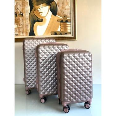 Imagem de Mala de viagem kit 3 peças - Ultra Leve, Expansiva style rosé