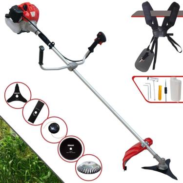 Imagem de Roçadeira Aparador de Grama À Gasolina CG430P-TB 43cc 2HP Com Carretel e Faca 2 Pontas + EXTRA Faca 3 Pontas, Faca 80 Dentes e Disco Escova de Aço